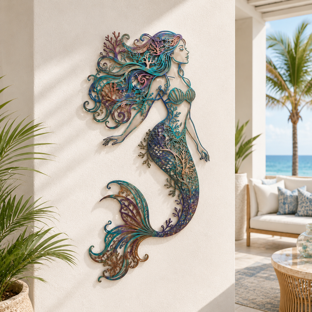 Mermaid Metal Wall Decor