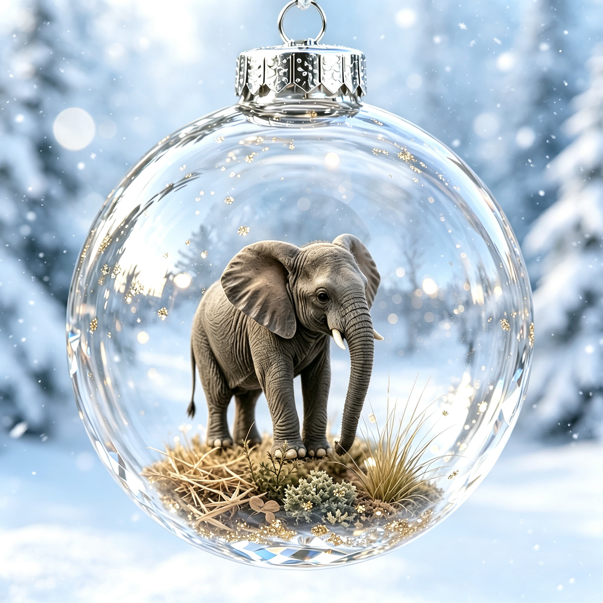 🐘Transparent Elephant Holiday Ornament