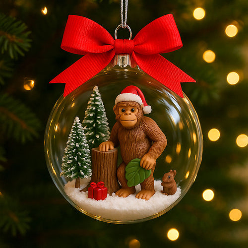 Bigfoot Christmas Ball Pendant