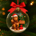 Bigfoot Christmas Ball Pendant