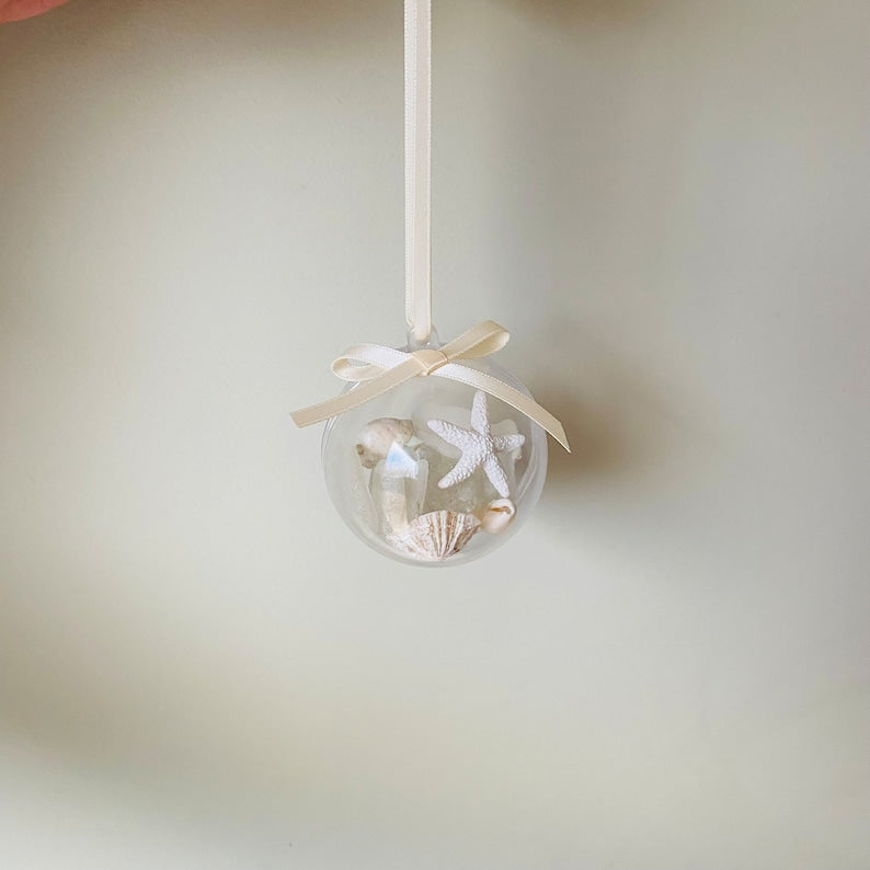 Cornish Sea Glass Christmas Baubles • Coastal Home Decorations • Handmade in Cornwall